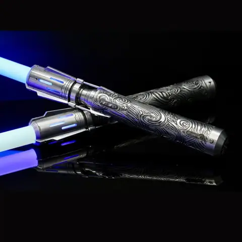 Satele Shan lightsaber pair and staff